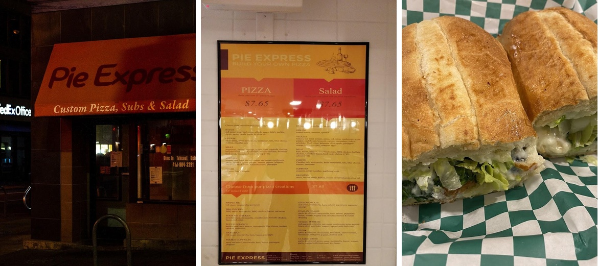 Pie Express Menu